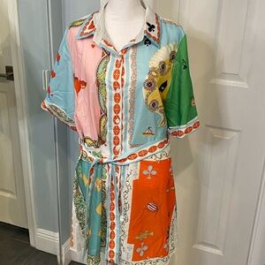 Multicolor Playing Card Dress